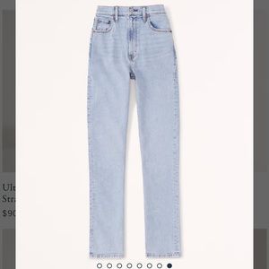 Light Ultra High Rise 90s Slim Straight Jean